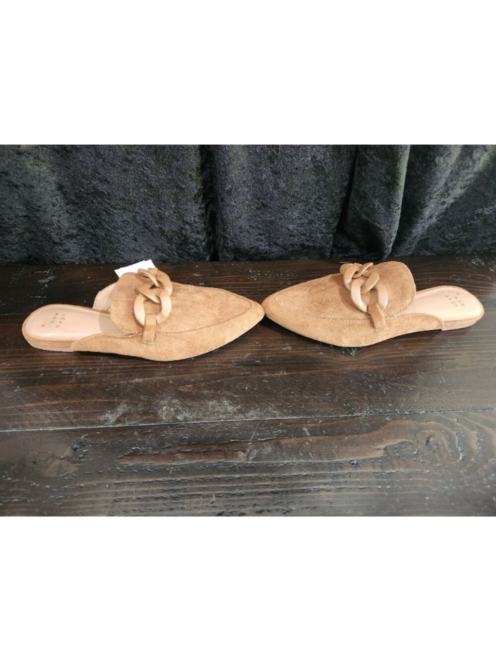 A New Day Amber Cognac Suedette Slip-on Mule Flats/Sz.6💥New with Tag💥 - Picture 4 of 9
